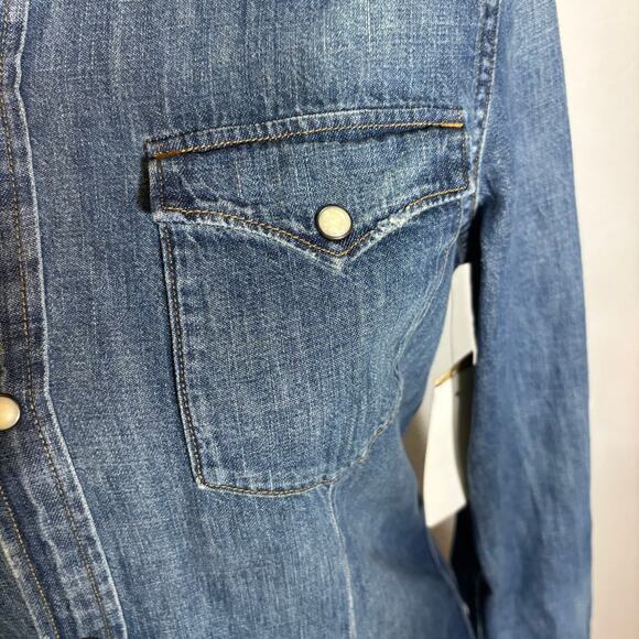 Polo Ralph Lauren Denim Western Shirt Dress NWT Blue Snap Front Women’s S/P - Picture 3 of 11